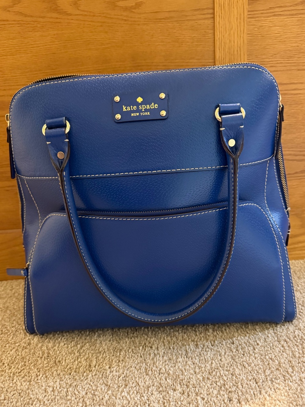 Kate Spade New York Royal Blue Leather Tote